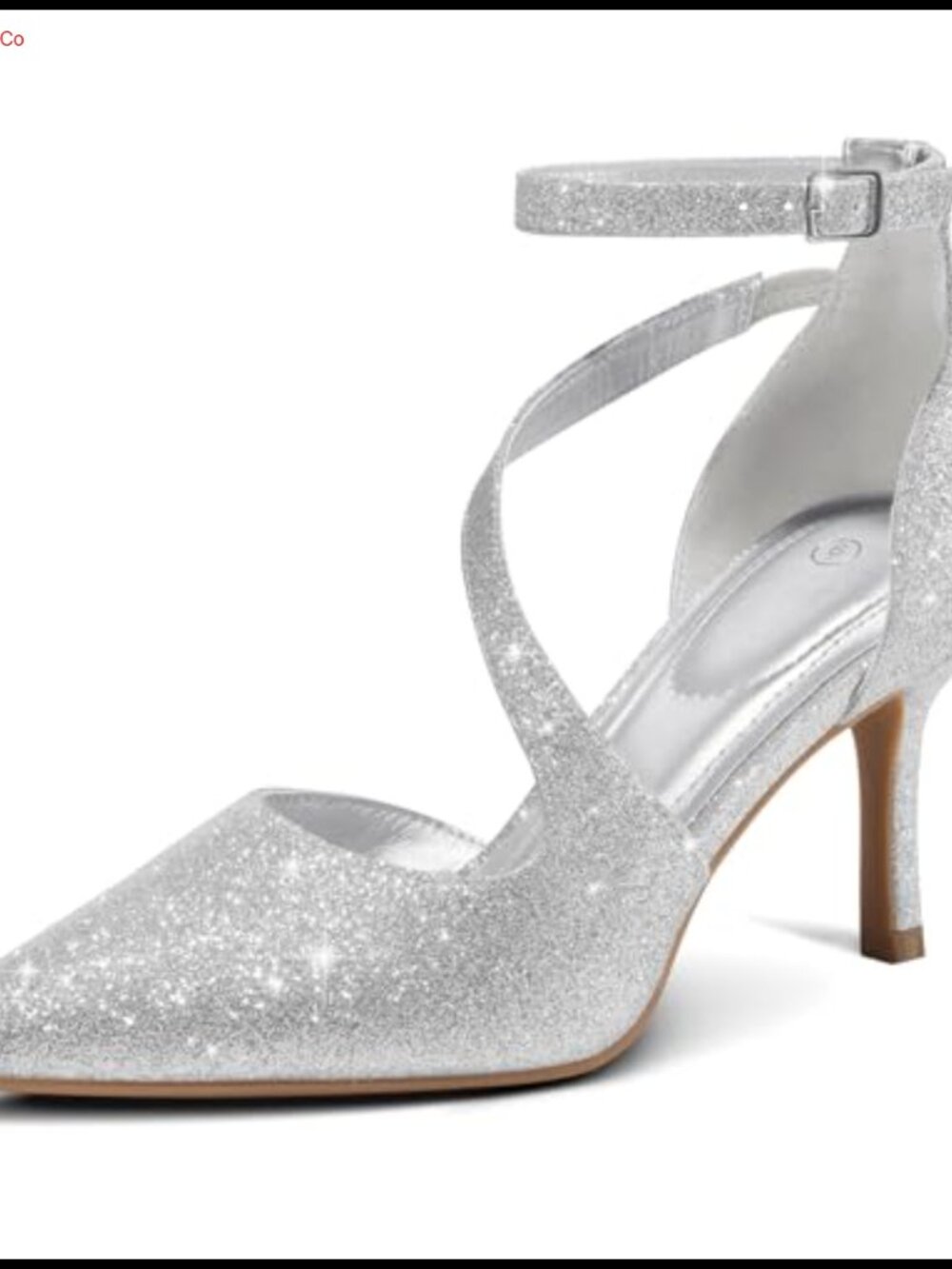 Pointed Toe Stiletto Pumps Ankle Strap 3 Inch Heels
